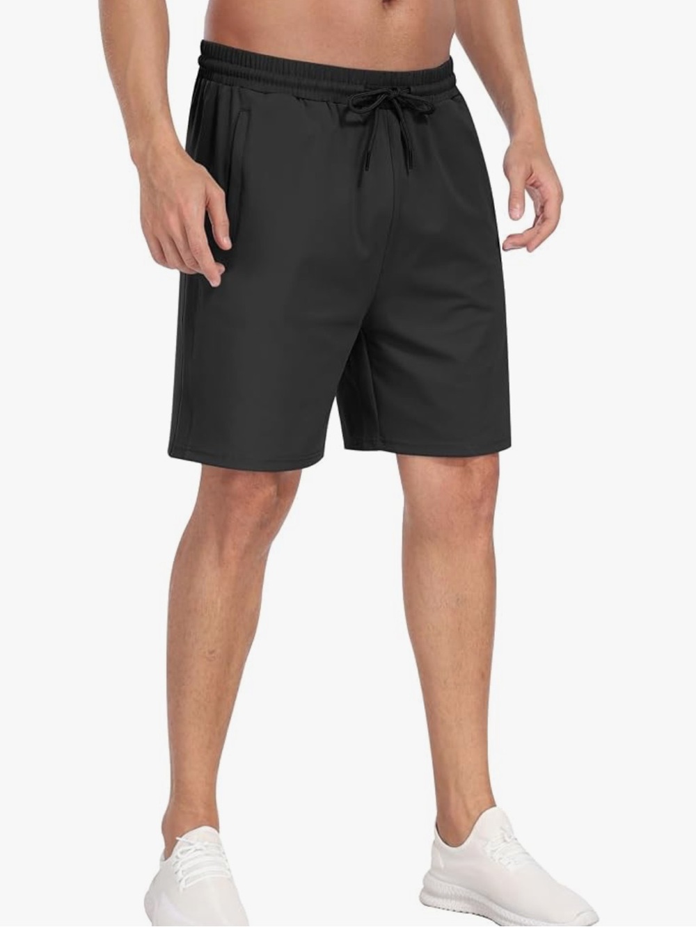 PARISDIARY 3 Pack Men's Athletic Running Shorts with Zipper Pockets, Gym Workout - Picture 2 of 5